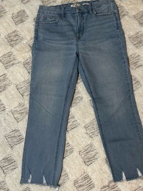 JEN7 by‎ 7 For All Mankind Ankle Straight Jeans Size 10 Light Wash